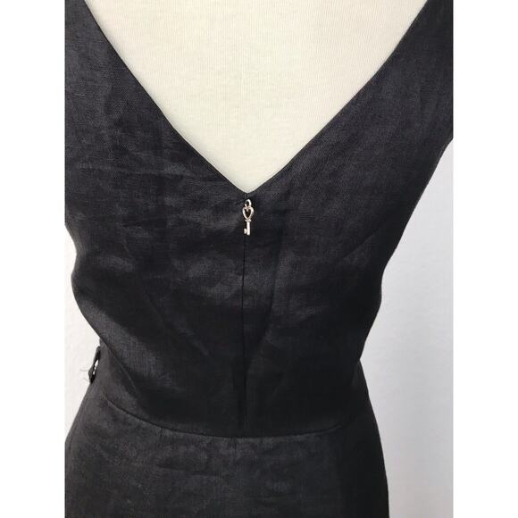 Rinascimento Dress Fit Flare Tank Tulle Linen Black FLAWS - Picture 11 of 12